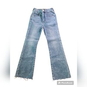 Express Cropped Flare High Rise Jean, 00